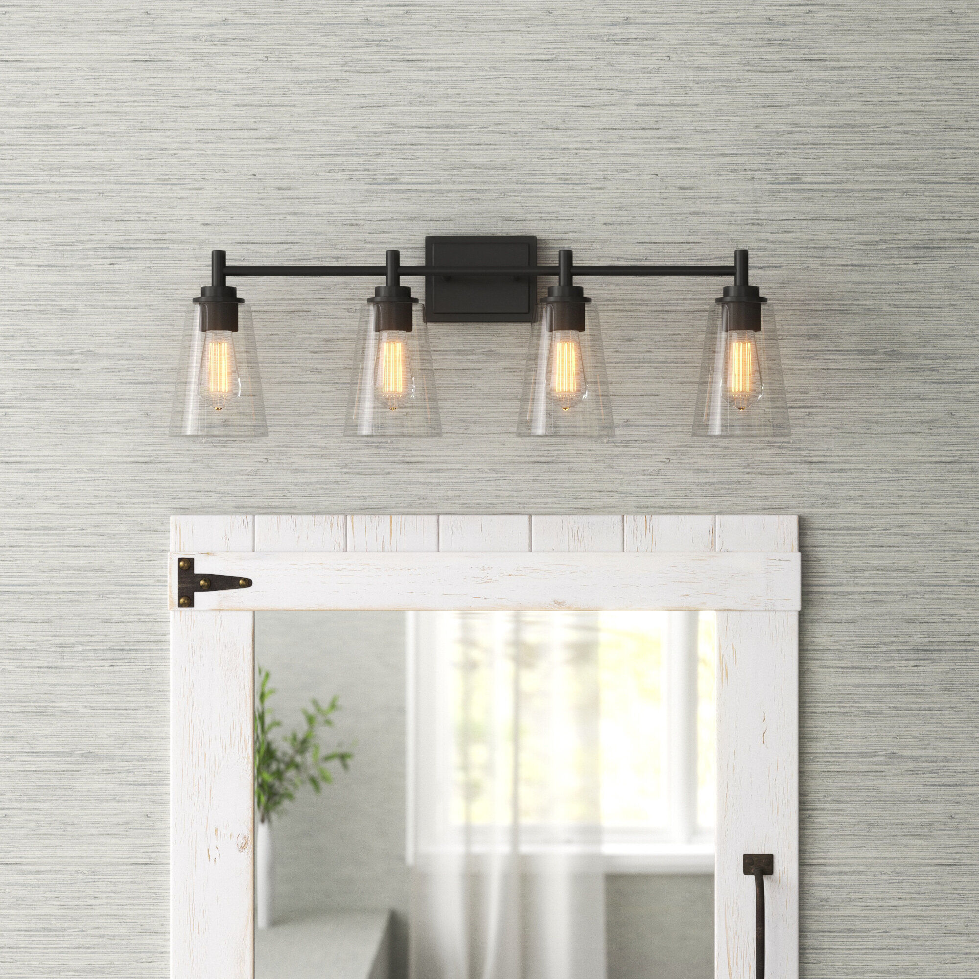 Westin 4 Light 31 inch Matte Black Bath Bar Wall Light